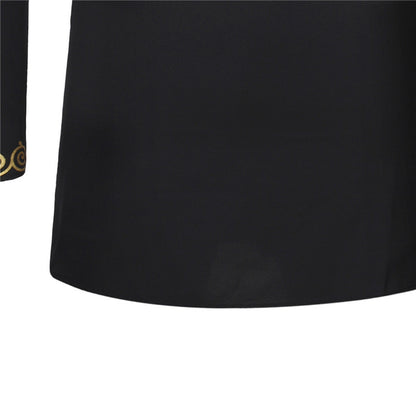 Haut Imprimé Dashiki Africain Noir En Coton Confortable Pour Sorties Décontractées