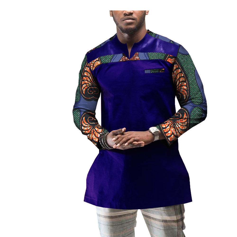 Chemise Africaine Imprimée Pour Homme En Coton Confortable Alliant Motif Vibrant Et Style Casual Chic