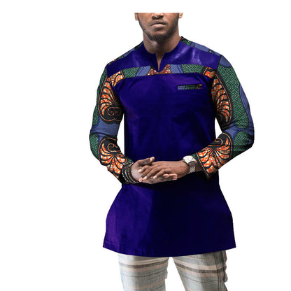 Chemise Africaine Imprimée Pour Homme En Coton Confortable Alliant Motif Vibrant Et Style Casual Chic