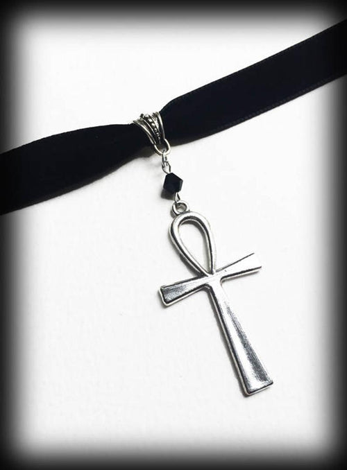 Collier Croix Égyptienne Glossy Pour Homme Style Européen Et Américain Moderne Élégance Incontournable Pour Le Streetwear