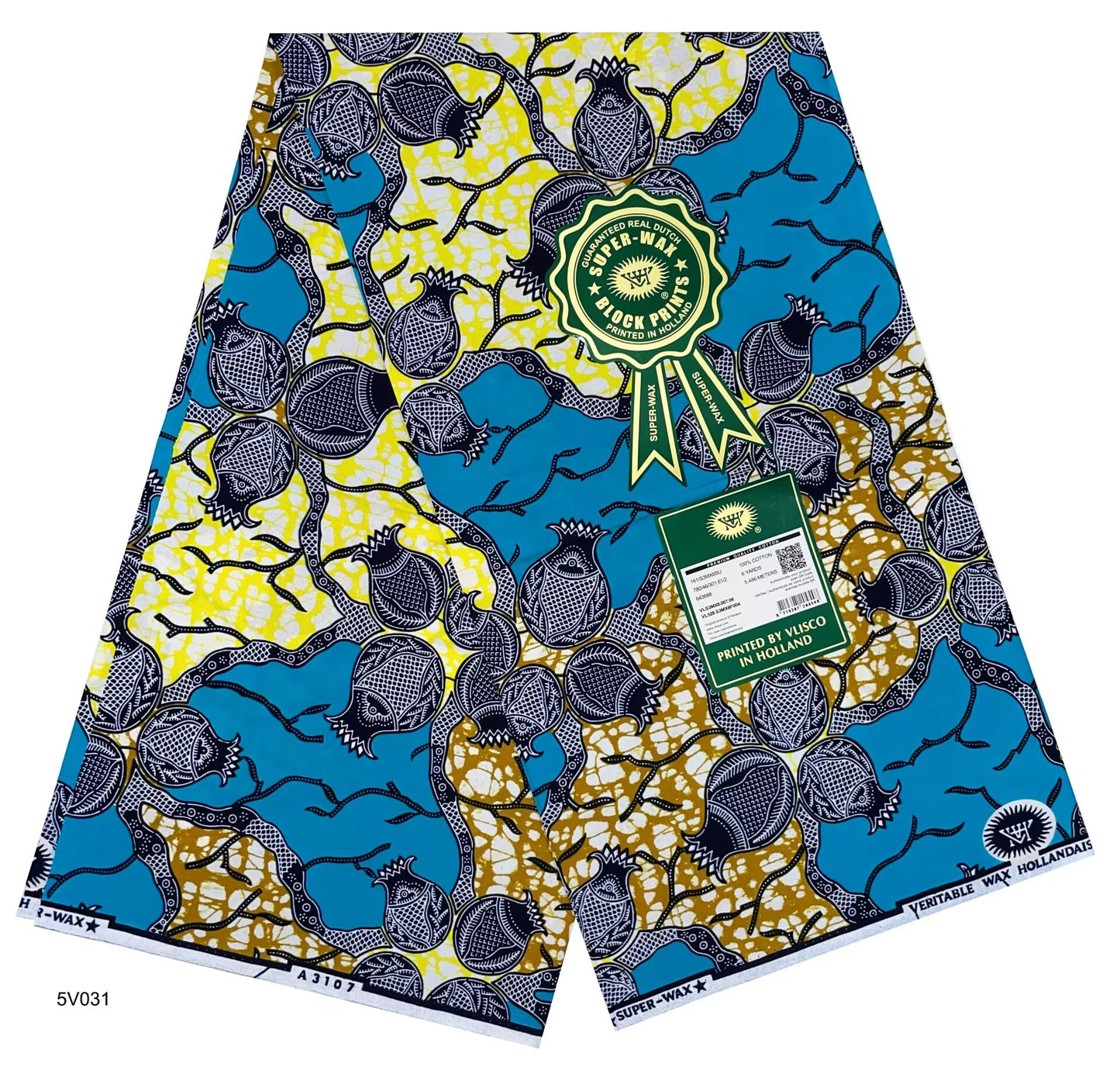 Tissu Wax Imprimé Africain Super Wax Avec 46 Motifs Différents Design 1 À Design 46 Pour Créations Printanières Été