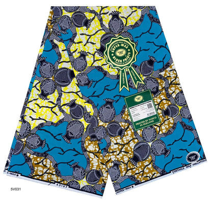 Tissu Wax Imprimé Africain Super Wax Avec 46 Motifs Différents Design 1 À Design 46 Pour Créations Printanières Été