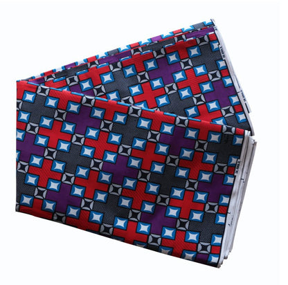 Tissu Coton Imprimé Batik Africain Double Face Procédé Wax Dyeing Pour Créations Élégantes