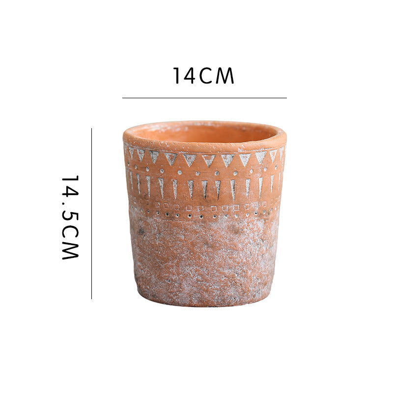 Pot En Terre Cuite Africaine Vintage Pour Jardin Interieur Avec Patine Terracotta Authentique