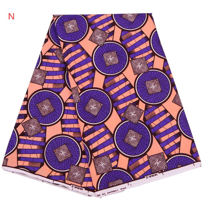 Tissu Wax Africain En Coton 100 Pour Cent Imprimé Par Lot De 6 Yards Vendu Par Pièce Couleurs Riches