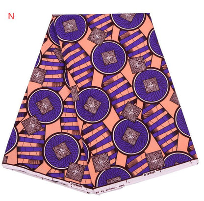 Tissu Wax Africain En Coton 100 Pour Cent Imprimé Par Lot De 6 Yards Vendu Par Pièce Couleurs Riches