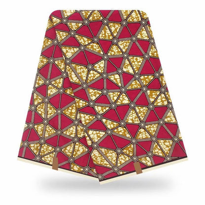 Tissu Coton Batik Africain Imprimé Végétal Authentique Durable Pour Création Couture