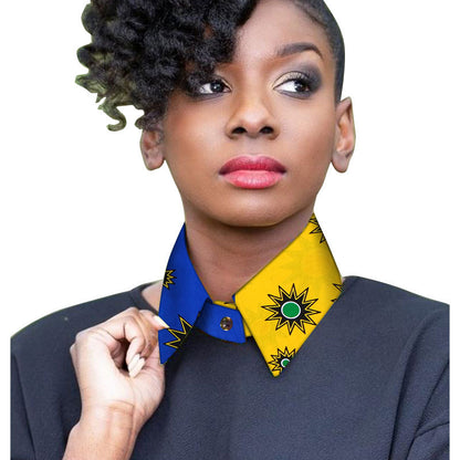 Noeud Papillon Bib Style Africain Pour Femme Moderne Motif Géométrique Chic Confortable