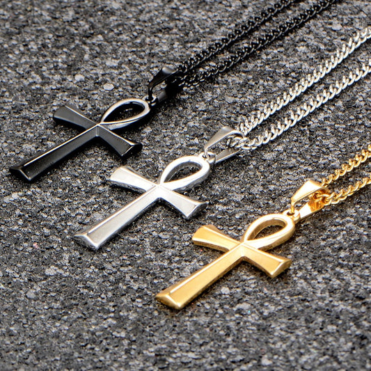 Pendentif Ankh Égyptien En Acier Titane Haute Qualité Symbole Vie Et Protection Pour Toutes Vos Tenues
