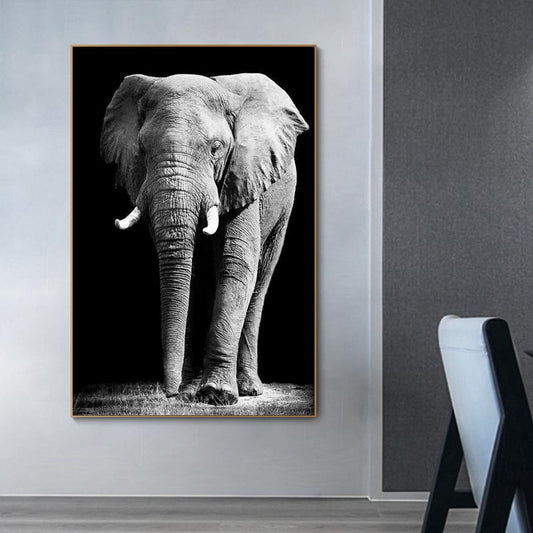 Poster Toile Éléphant Afrique Sauvage Tableau Murale Élégant et Moderne Pour Décoration Intérieure