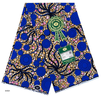 Tissu Wax Imprimé Africain Super Wax Avec 46 Motifs Différents Design 1 À Design 46 Pour Créations Printanières Été