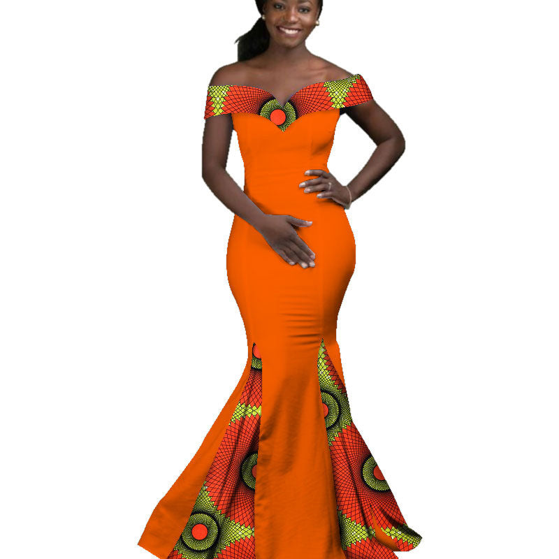 Robe Longue Wax Ankara Pour Femmes En Coton Imprimé Authentique Africaine Chic Moderne