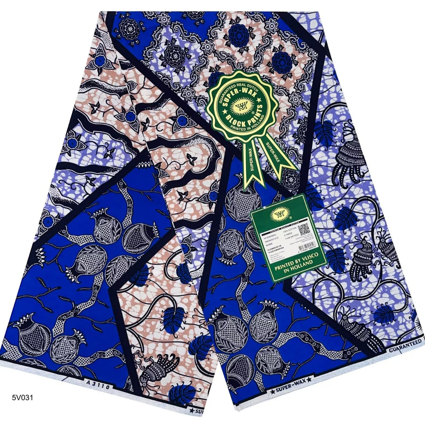 Tissu Wax Imprimé Africain Super Wax Avec 46 Motifs Différents Design 1 À Design 46 Pour Créations Printanières Été