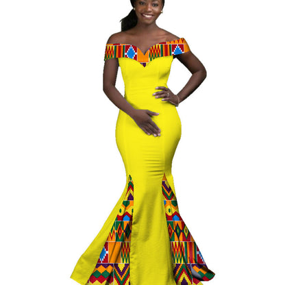 Robe Longue Wax Ankara Pour Femmes En Coton Imprimé Authentique Africaine Chic Moderne