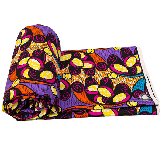 Tissu Batik Éclectique Africain Imprimé Polyester Éthique Durable Pour Robes Chemises Accessoires