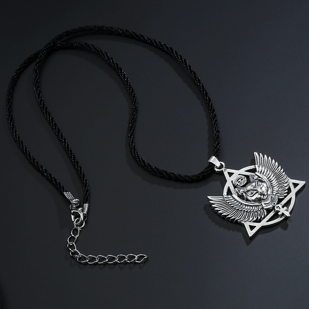 Collier Ankh Égyptien Or Plaqué Pour Hommes Unisexe Pendentif Géométrique Chaîne Réglable 21 à 50 cm