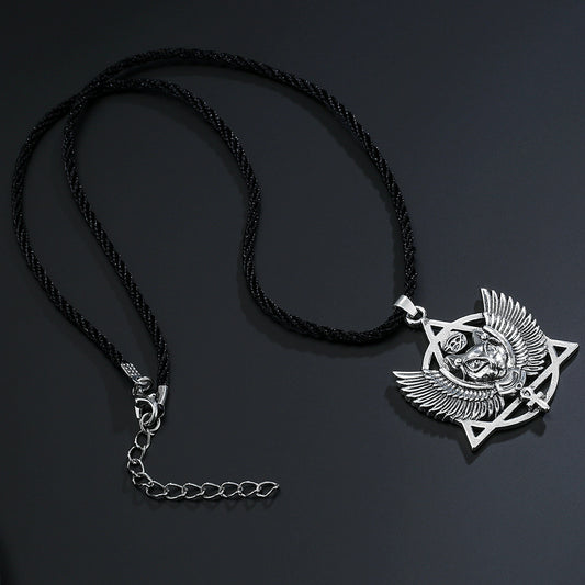 Collier Ankh Égyptien Or Plaqué Pour Hommes Unisexe Pendentif Géométrique Chaîne Réglable 21 à 50 cm