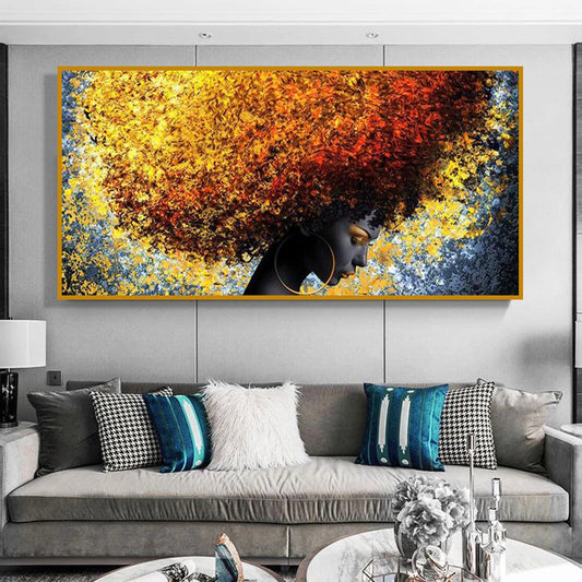 Tableau Sur Toile Reine Africaine Poster Pour Femmes Élégance Puissance Féminine Décor Moderne